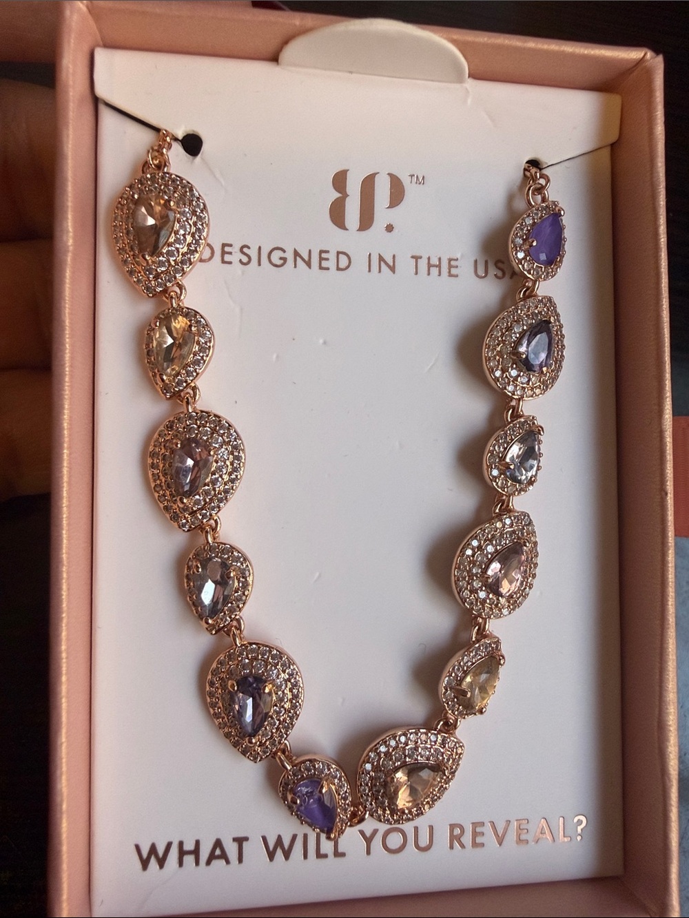Rare unicorn jewel candy bracelet. Rose goldplating.
